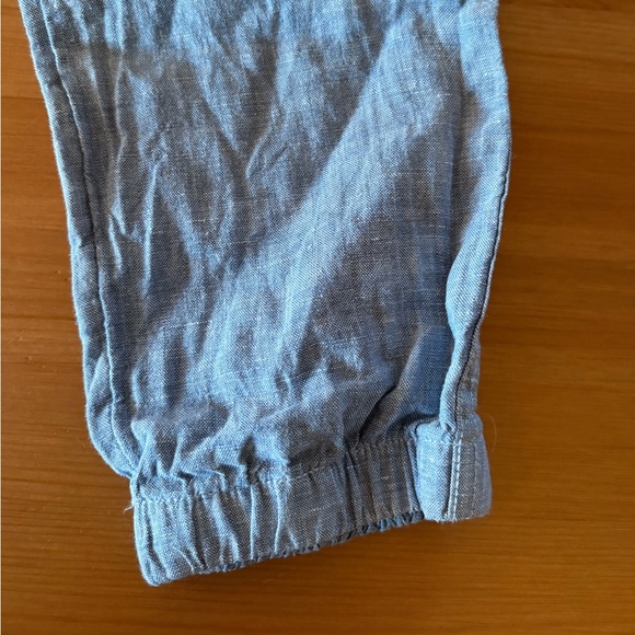 Athleta Cabo 100% Linen Jogger Pants Chambray Blue Size 6 - Picture 10 of 14